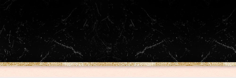Black aesthetic marble golden sparkly border