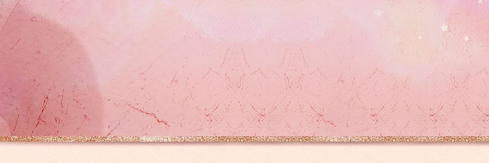 Pink aesthetic marble golden sparkly banner
