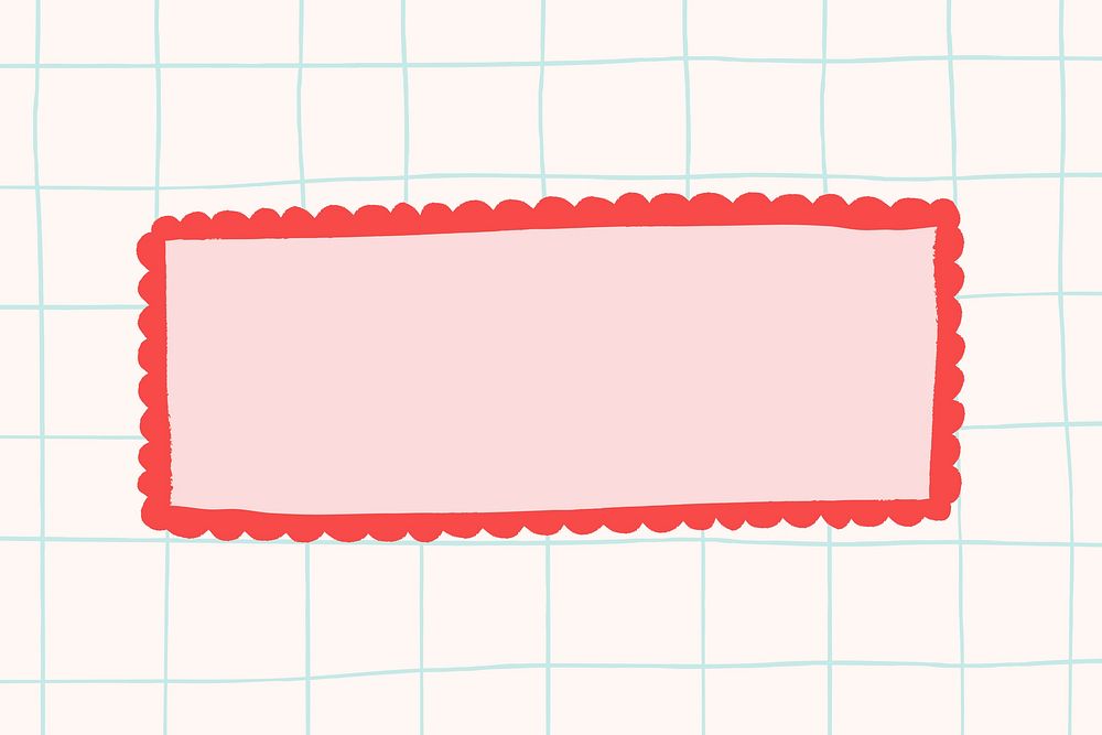 Red and pink doodle style banner