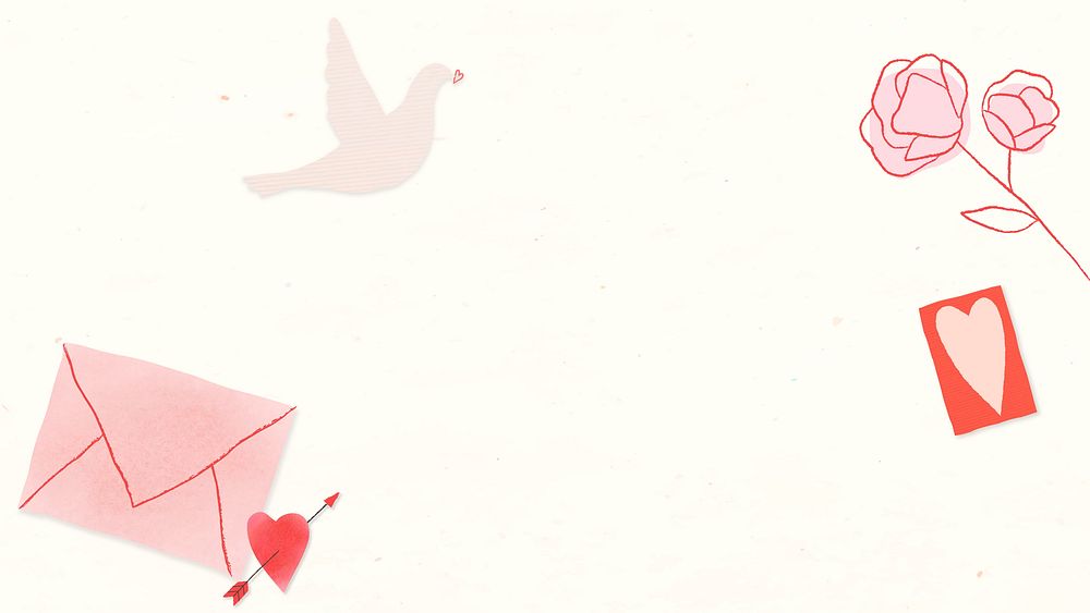 Love is everywhere background psd for Valentine&rsquo;s day