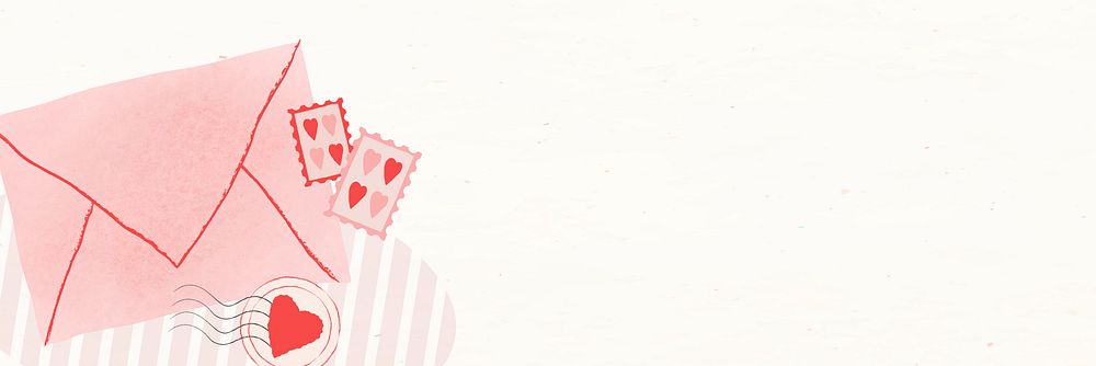 Love envelope psd background for Valentine&rsquo;s day