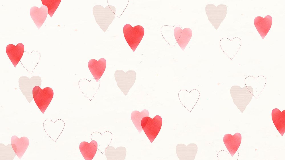 Cute heart pattern background wallpaper