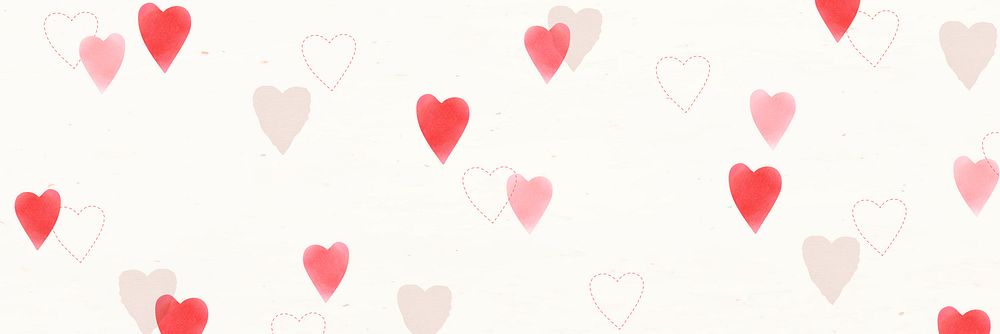 Cute heart pattern background psd for Valentine&rsquo;s day