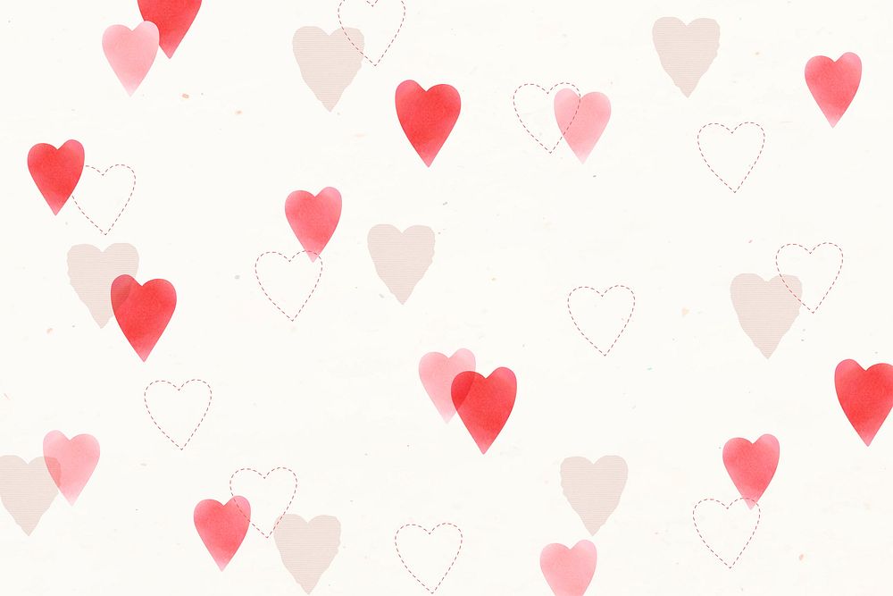 Cute heart pattern background wallpaper 
