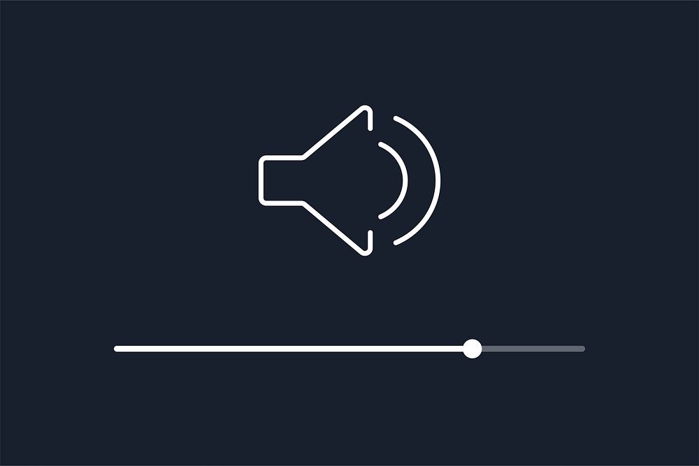 Simple on-screen volume control widget illustration