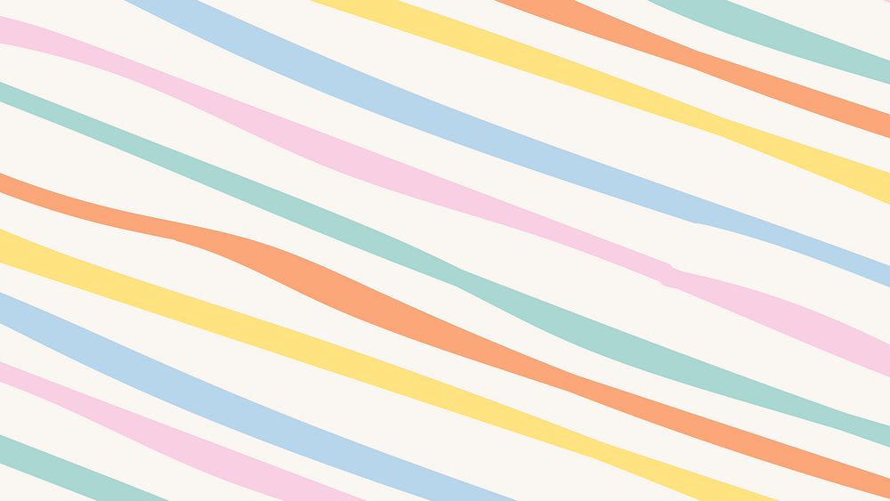 Colorful background vector in cute stripes pattern