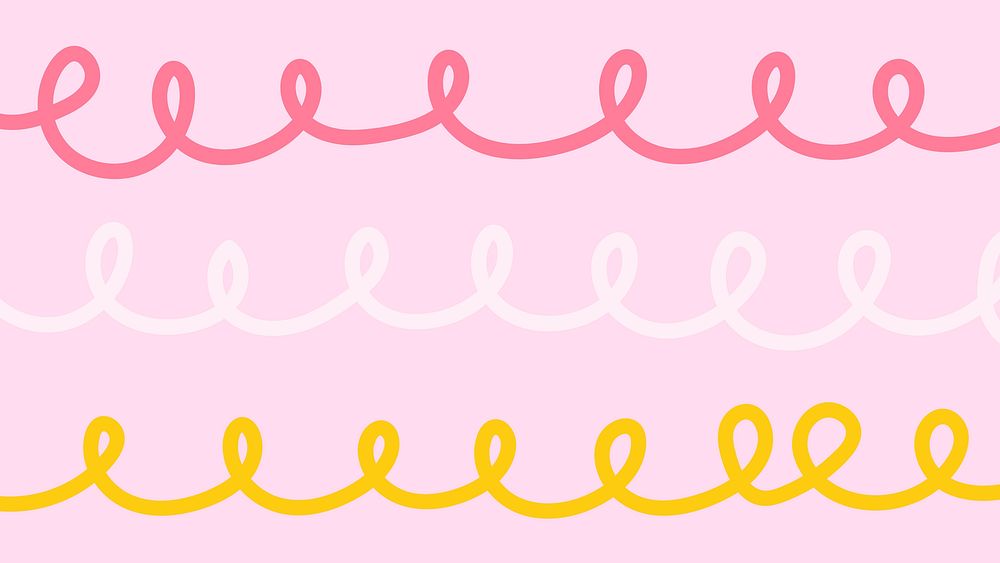 Doodle background psd in cute pastel pattern