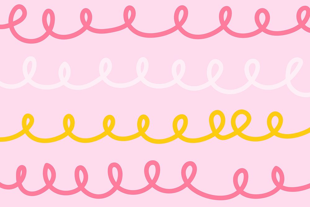 Doodle background in cute pastel pattern