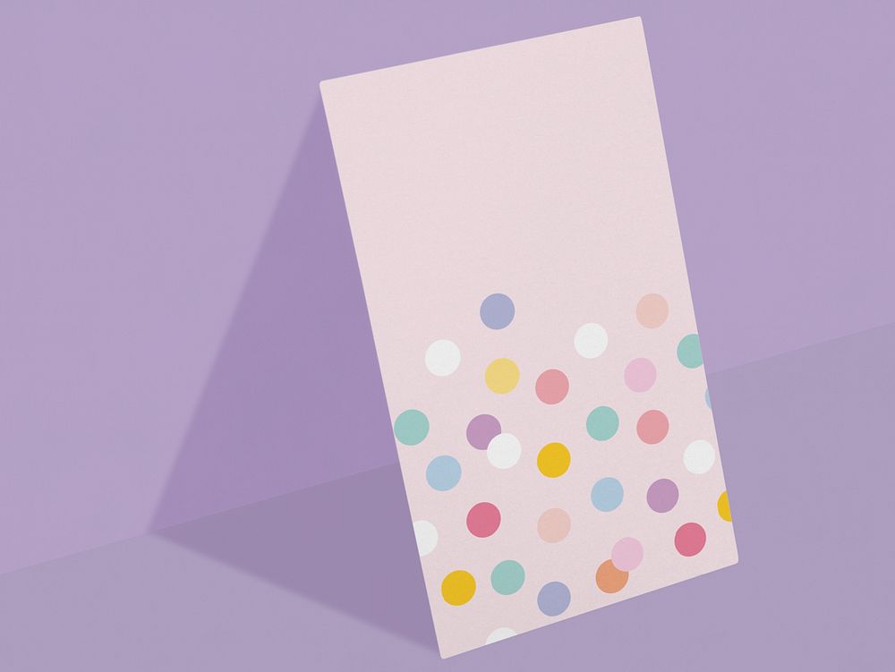 Cute pastel polka dots card
