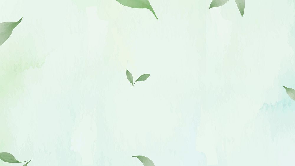Leaf border environment background vector in watercolor illustration                                                        …