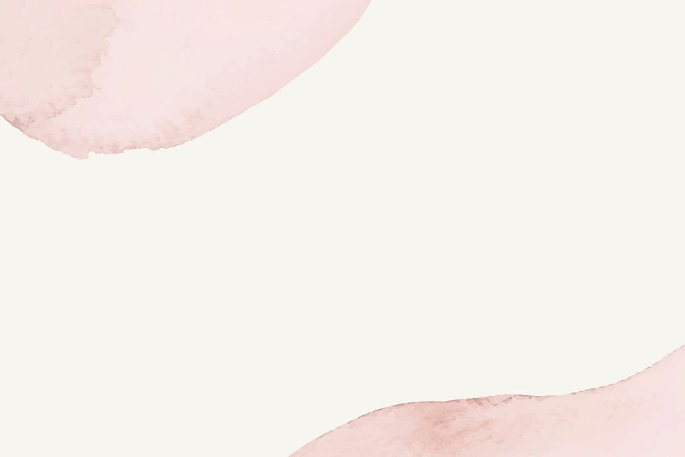 Background of beige watercolor with pink pastel stains in simple style