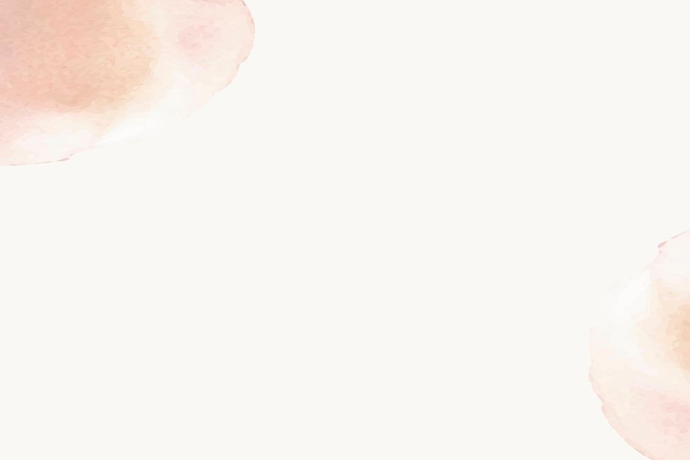 Background of beige watercolor with orange pastel stains in simple style