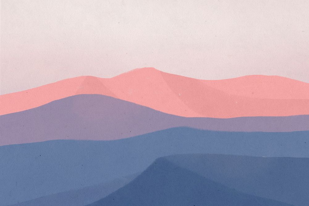 Landscape background of mountains during dusk illustration
