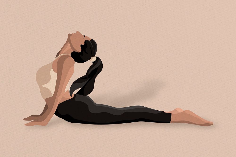 Yoga cobra pose minimal illustration