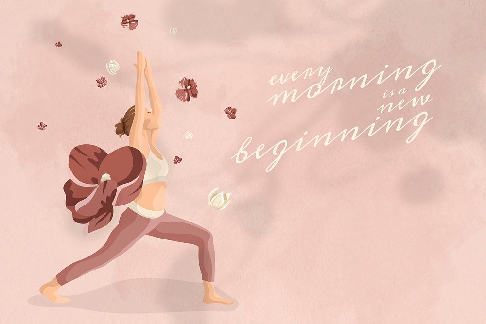 Motivational quote in health and wellness theme for social media banner with every morning is a new beginning text