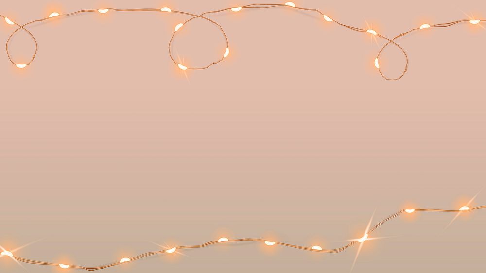 Festive pink background with glowing wired lights