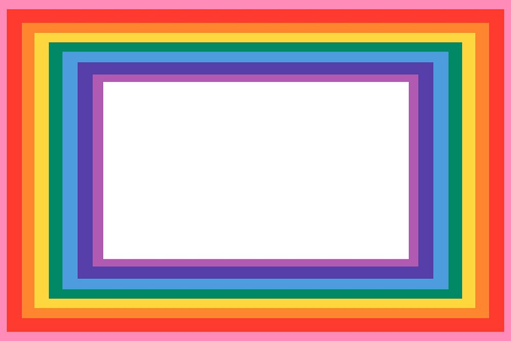 Rainbow frame for LGBTQ pride month
