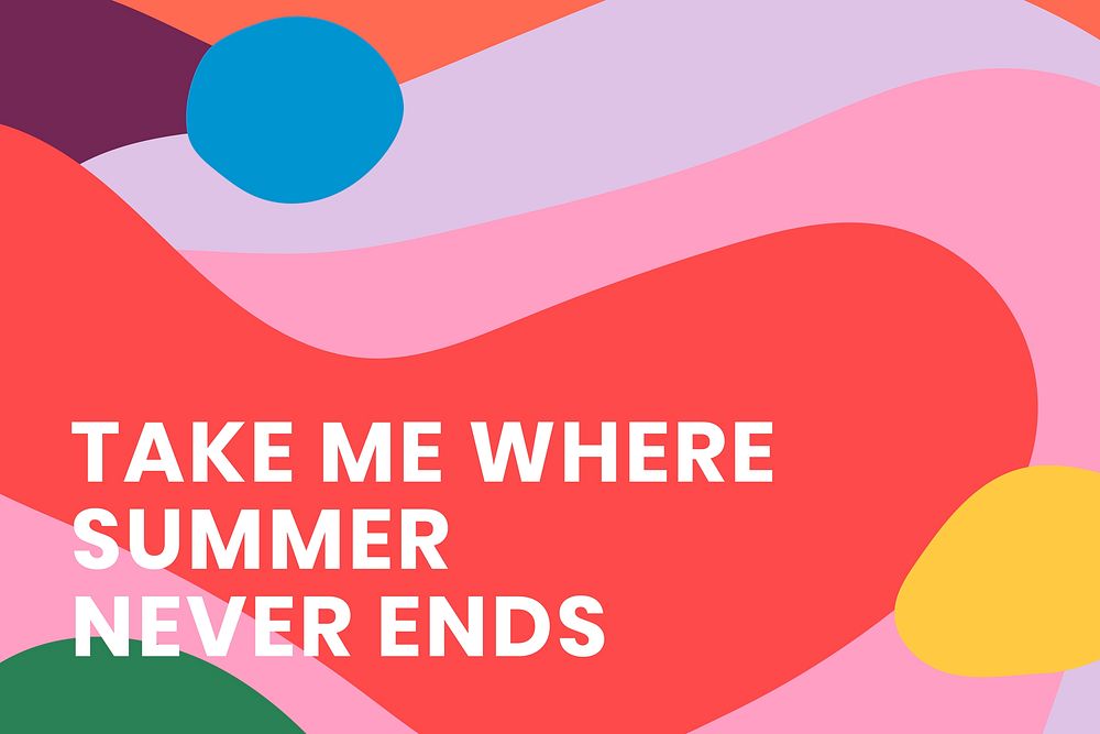 Abstract banner with summer quote 