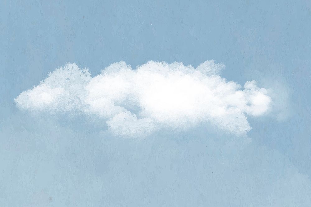 White cloud illustration vector in blue sky