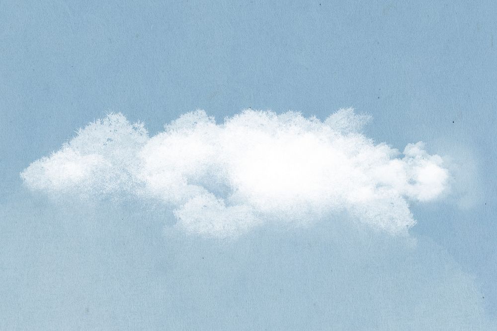 White cloud illustration in blue sky
