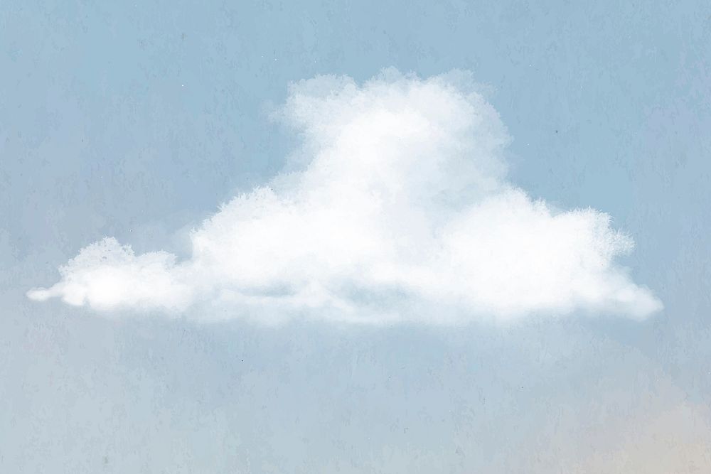 White cloud illustration vector in blue sky