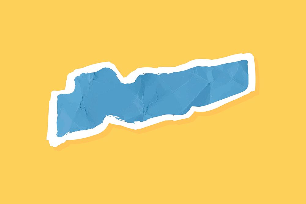 Blue ripped crumpled paper vector