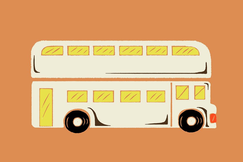 Double decker bus vehicle graphic vector for transportation