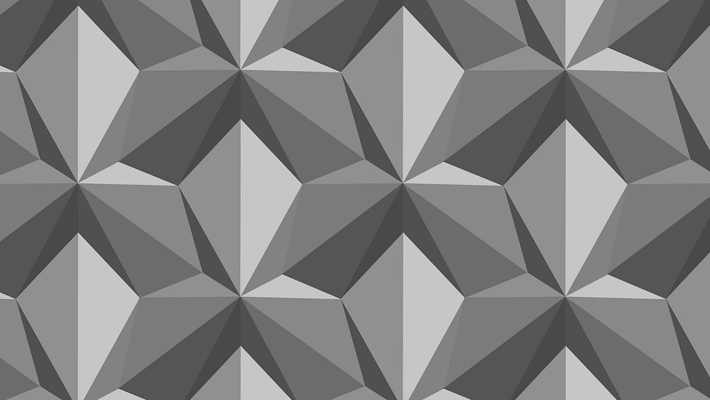 Kite 3D geometric pattern vector grey background in abstract style