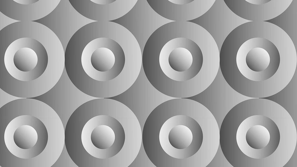 Circle 3D geometric pattern grey background in simple style