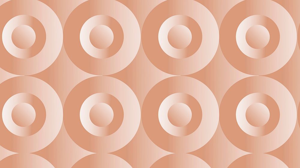 Circle 3D geometric pattern vector orange background in abstract style
