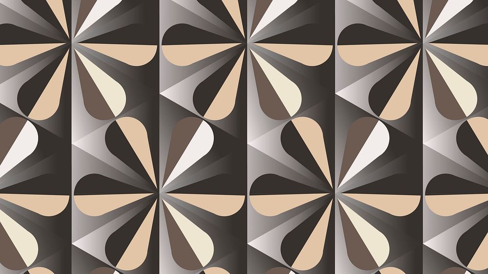 Modern 3D geometric pattern brown background