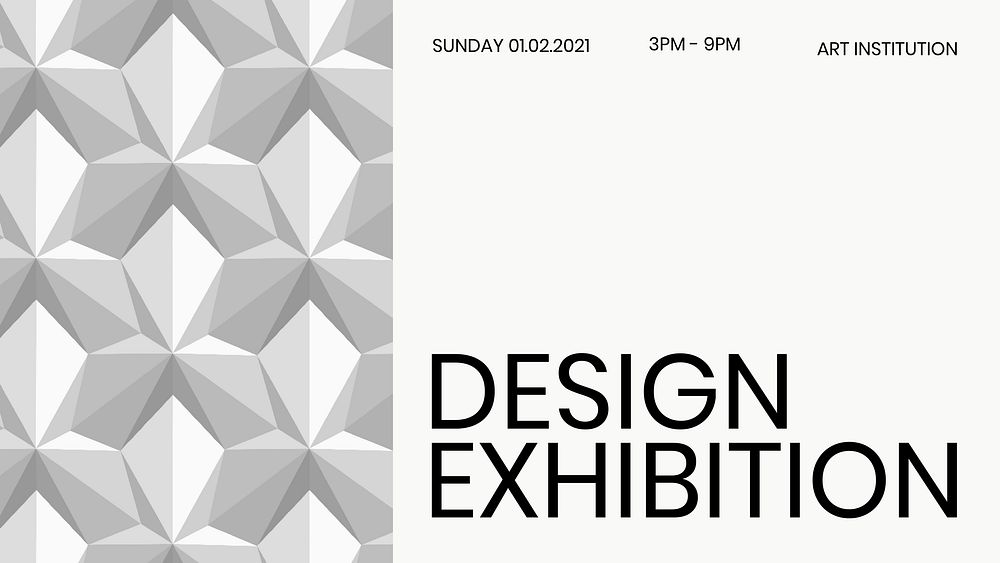 Design exhibition geometric template vector ad banner geometric modern style 
