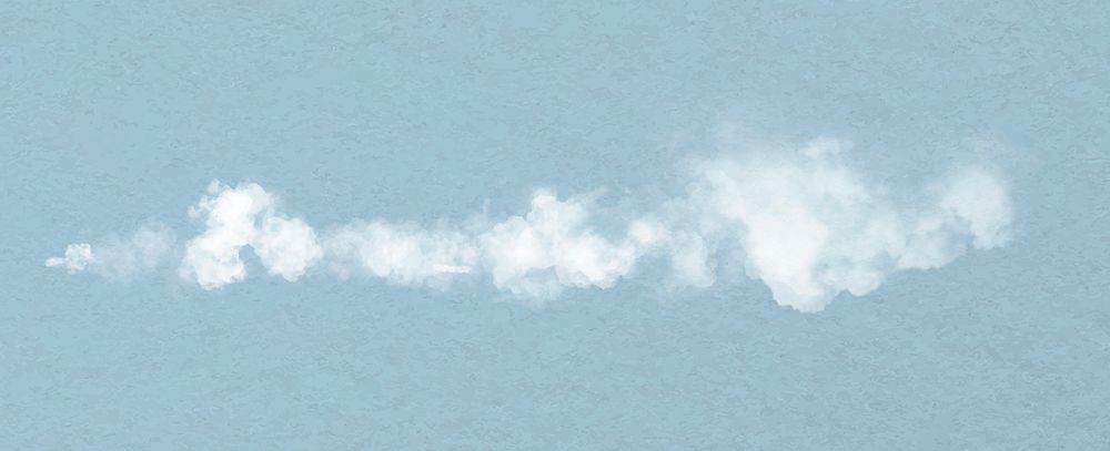 Realistic cloud element vector in blue background
