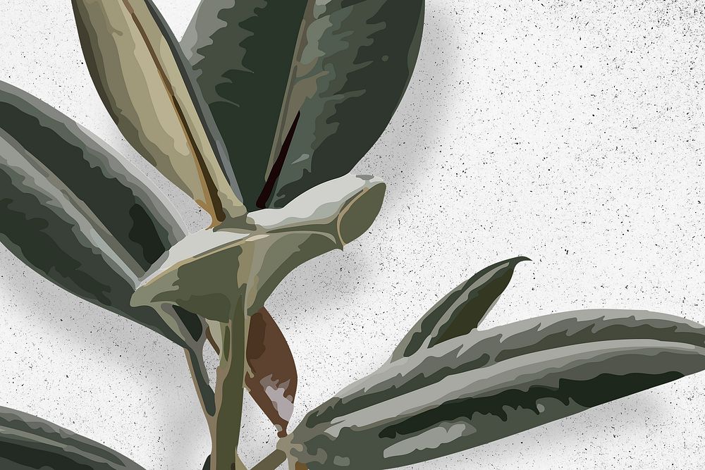 Tropical leaf desktop wallpaper background illustration 