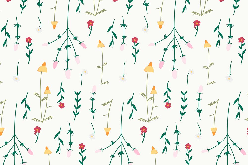 Aesthetic summer wildflower pattern graphic