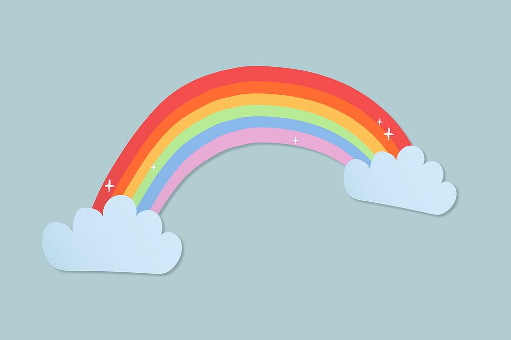 Rainbow, cute weather colorful clipart