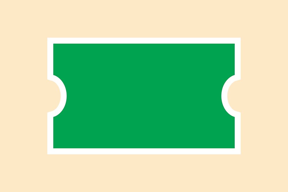 Frame sticker vector green label illustration