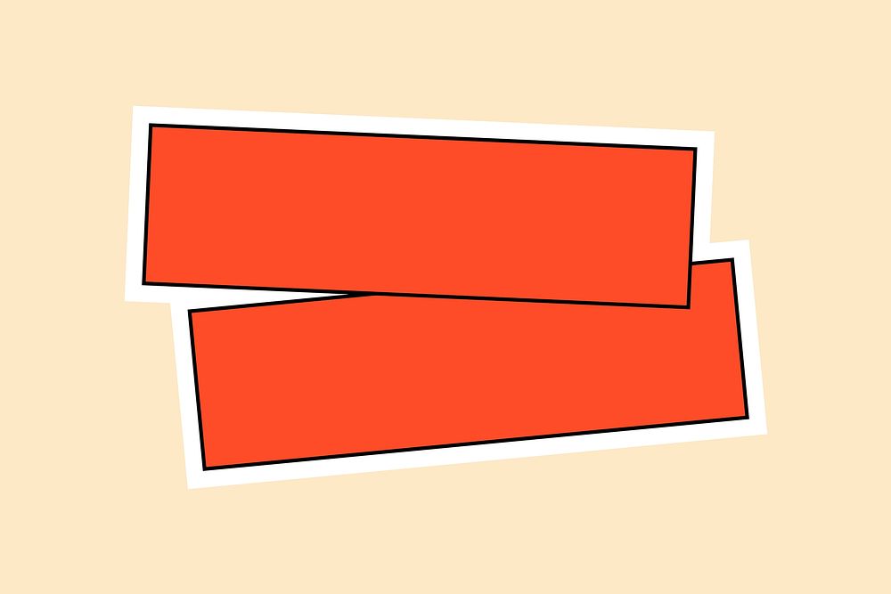 Blank red label badge illustration white border