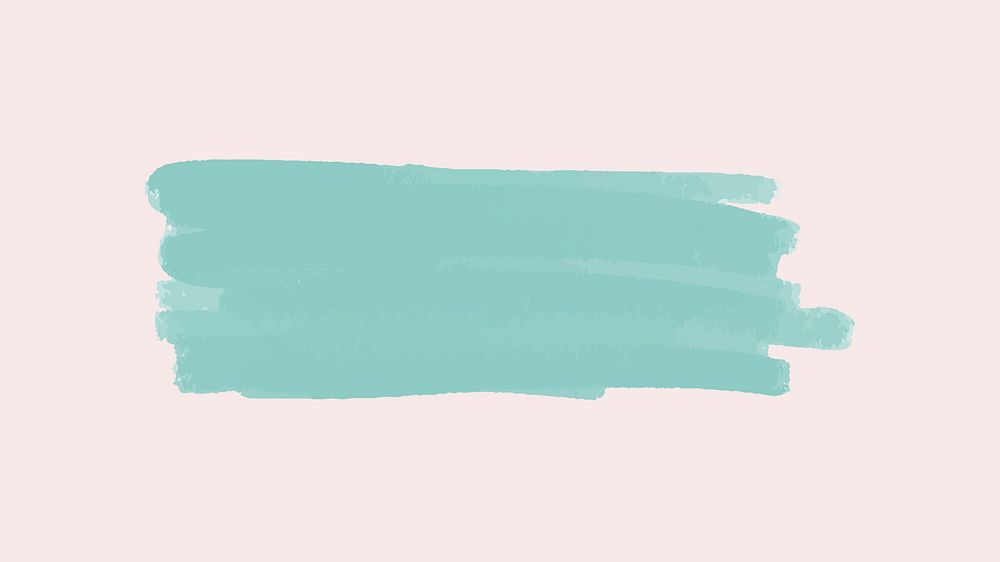 Cute pastel blue ink brush stroke in pink background