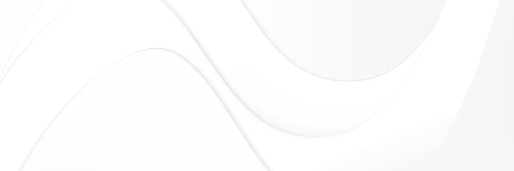 White banner background, abstract wave design