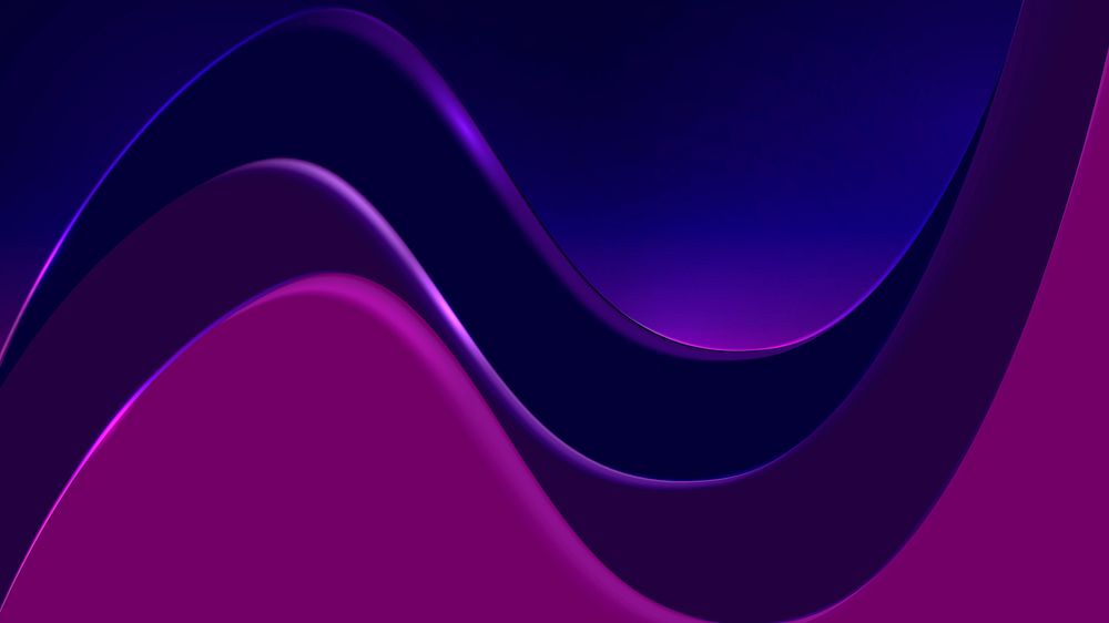 Purple desktop wallpaper, abstract background wave design vector
