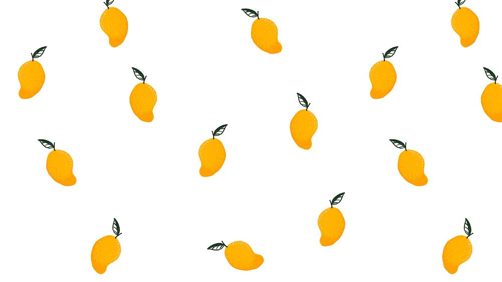 Mango pattern desktop wallpaper, cute HD background vector