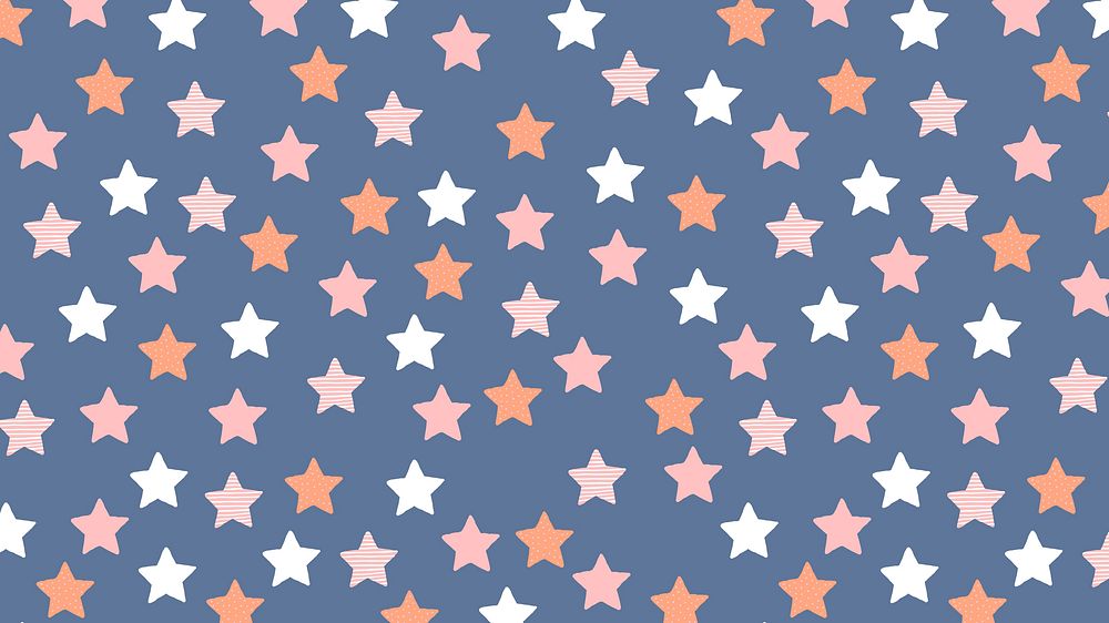 Star pattern desktop wallpaper, cute HD background