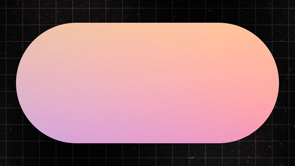 Ellipse sticker geometric shape, pastel pink gradient flat clipart psd