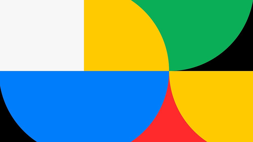 Bauhaus desktop wallpaper, colorful primary color vector background