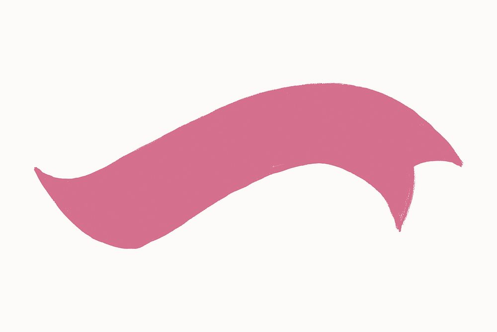 Blank pink ribbon banner flat design