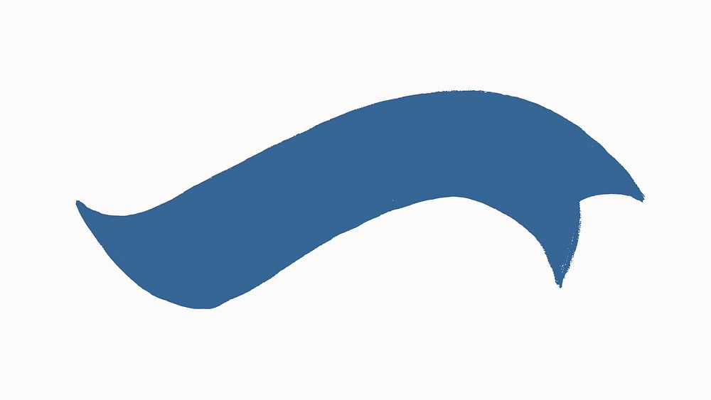Blue ribbon banner sticker, label flat design vector