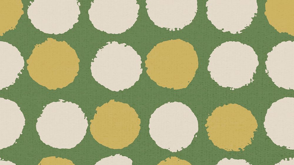 Geometric desktop wallpaper, block print pattern background in green