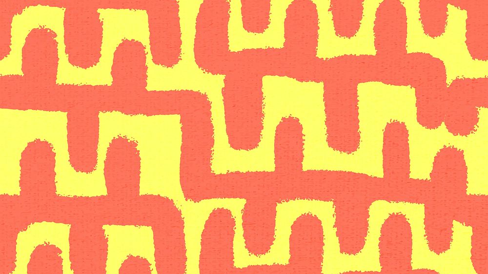 Ethnic pattern desktop wallpaper, fabric background vector in red