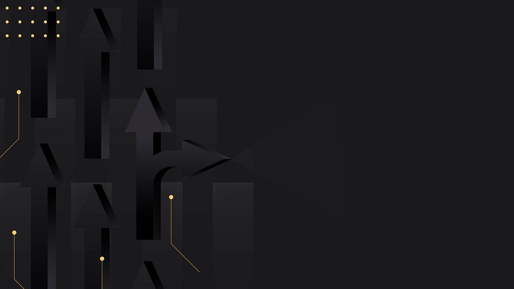 Arrow aesthetic desktop wallpaper, black border, gradient background vector